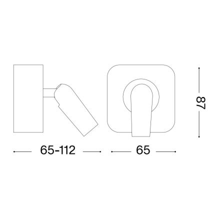 Ideal Lux - LED väggspotlight BEAN LED/3W/230V CRI 90 skinande krom