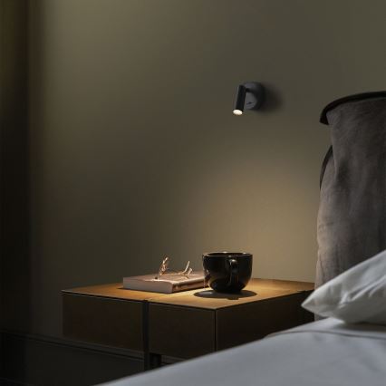 Ideal Lux - LED väggspotlight BEAN LED/3W/230V CRI 90 svart