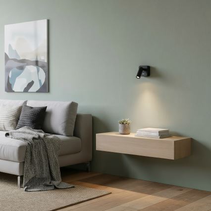 Ideal Lux - LED väggspotlight BEAN LED/3W/230V CRI 90 svart