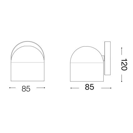 Ideal Lux - LED väggspotlight DODO 1xGX53/9W/230V svart