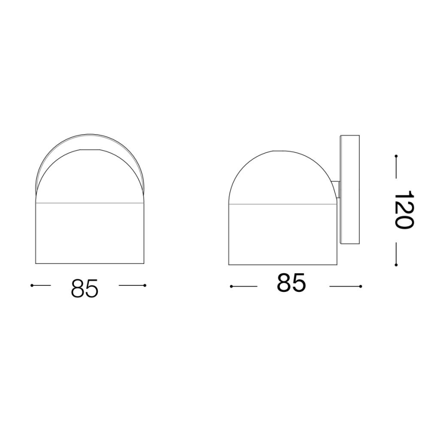 Ideal Lux - LED väggspotlight DODO 1xGX53/9W/230V vit