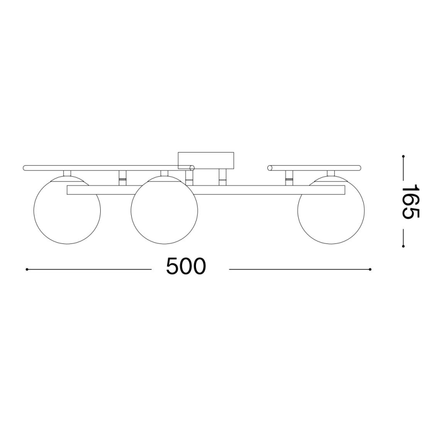 Ideal Lux - LED ytmonterad ljuskrona ATLAS 3xG9/3W/230V guld