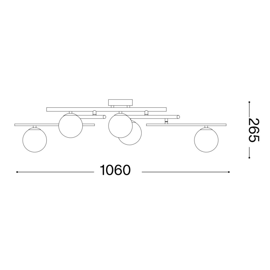 Ideal Lux - LED ytmonterad ljuskrona ATLAS 5xG9/3W/230V vit