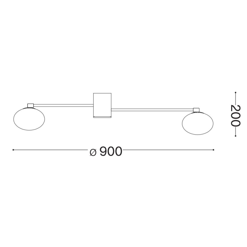 Ideal Lux - LED ytmonterad ljuskrona HERMES 3xG9/3W/230V diameter 90 cm guld