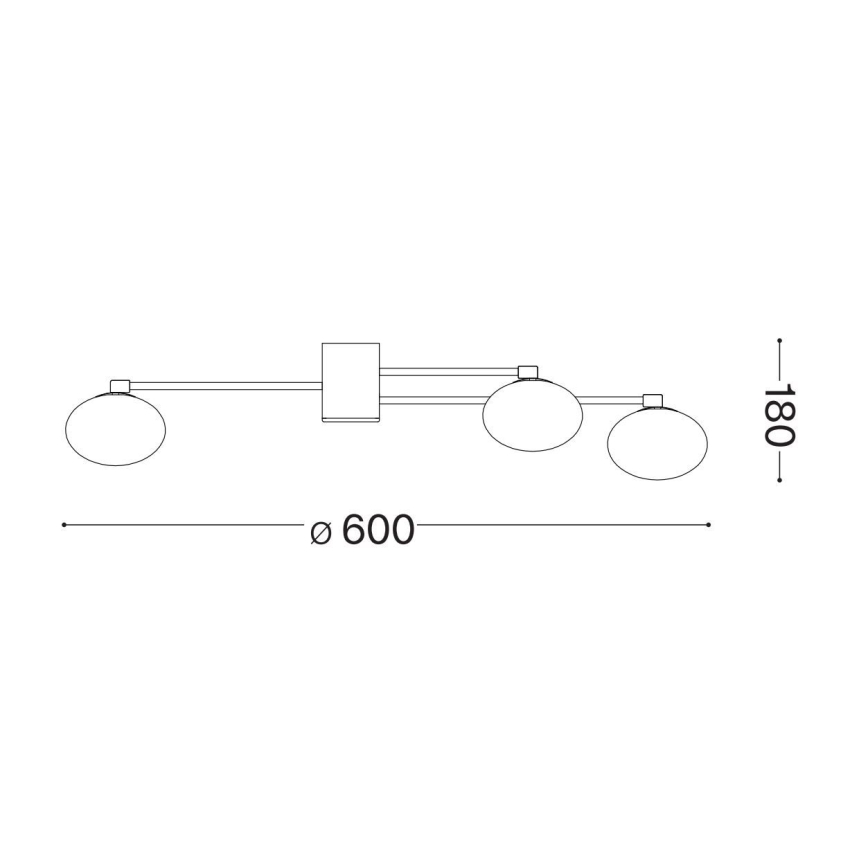 Ideal Lux - LED ytmonterad ljuskrona HERMES 5xG9/3W/230V diameter 60 cm guld