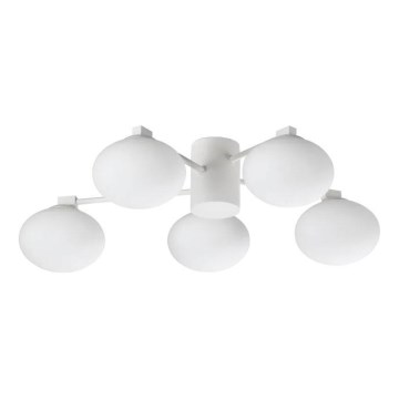 Ideal Lux - LED ytmonterad ljuskrona HERMES 5xG9/3W/230V diameter 60 cm vit