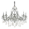 Ideal Lux - Ljuskrona i kristal med kedja GIOCONDA 12xE14/40W/230V diameter 90 cm silver