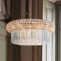 Ideal Lux - Ljuskrona i kristal med kedja NABUCCO 16xE14/40W/230V diameter 70 cm guld