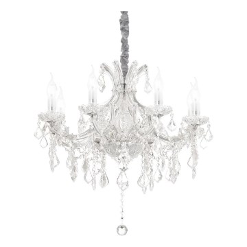 Ideal Lux - Ljuskrona i kristal med kedja NAPOLEON 8xE14/40W/230V diameter 67 cm krom