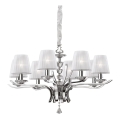 Ideal Lux - Ljuskrona i kristal med kedja PEGASO 8xE14/28W/230V diameter 76 cm skinande krom
