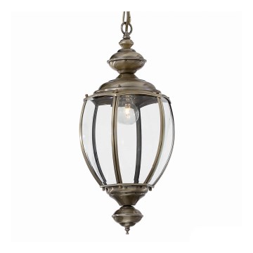 Ideal Lux - Ljuskrona med kedja 1xE27/60W/230V Ø 25 cm i brons