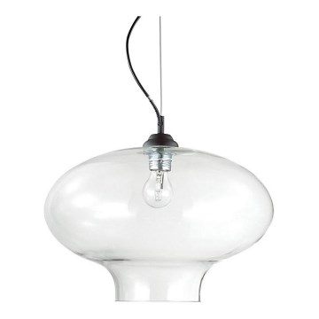 Ideal Lux - Ljuskrona med textilsladd BISTRO 1xE27/60W/230V diameter 40 cm genomskinlig