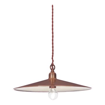 Ideal Lux - Ljuskrona med textilsladd CANTINA 1xE27/42W/230V diameter 35 cm koppar