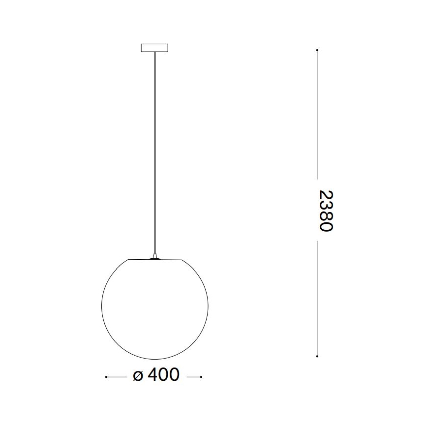 Ideal Lux - Ljuskrona med textilsladd CARTA 1xE27/25W/230V diameter 40 cm vit