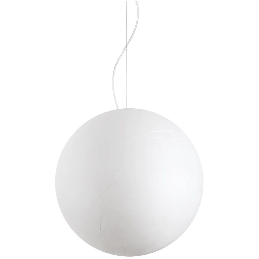 Ideal Lux - Ljuskrona med textilsladd CARTA 1xE27/25W/230V diameter 50 cm vit