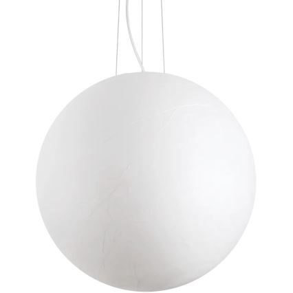 Ideal Lux - Ljuskrona med textilsladd CARTA 1xE27/60W/230V diameter 60 cm vit