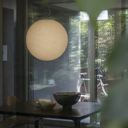 Ideal Lux - Ljuskrona med textilsladd CARTA 1xE27/60W/230V diameter 60 cm vit