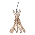 Ideal Lux - Ljuskrona med textilsladd DRIFTWOOD 1xE27/60W/230V guava
