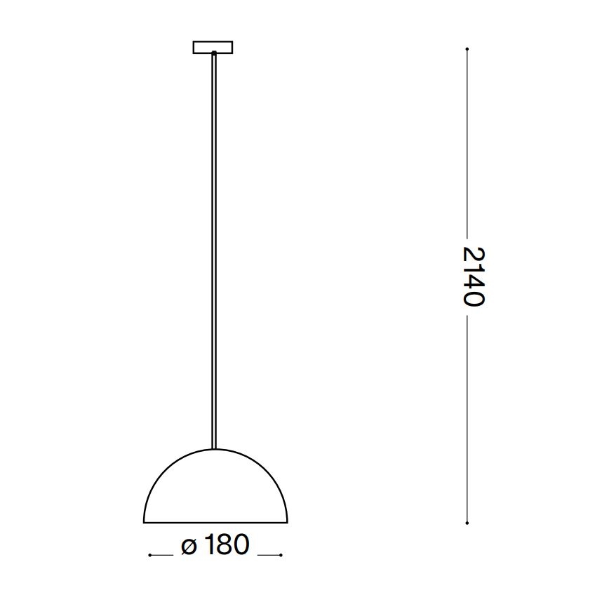 Ideal Lux - Ljuskrona med textilsladd FOLK 1xE27/60W/230V diameter 18 cm brun