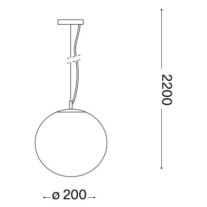 Ideal Lux - Ljuskrona med textilsladd MAPA 1xE27/42W/230V diameter 20 cm grå/rökig