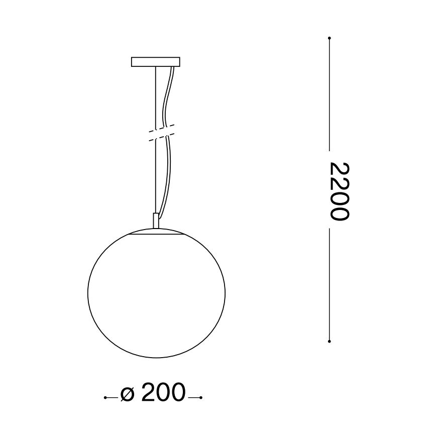 Ideal Lux - Ljuskrona med textilsladd MAPA 1xE27/42W/230V diameter 20 cm grå/rökig