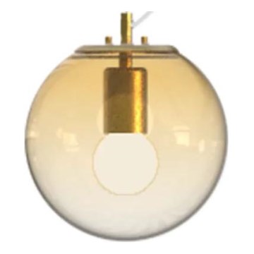 Ideal Lux - Ljuskrona med textilsladd MAPA 1xE27/42W/230V diameter 20 cm guld/rökig