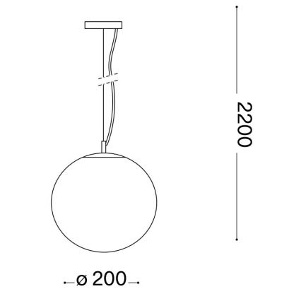 Ideal Lux - Ljuskrona med textilsladd MAPA 1xE27/42W/230V diameter 20 cm guld/rökig
