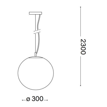 Ideal Lux - Ljuskrona med textilsladd MAPA 1xE27/42W/230V diameter 30 cm genomskinlig