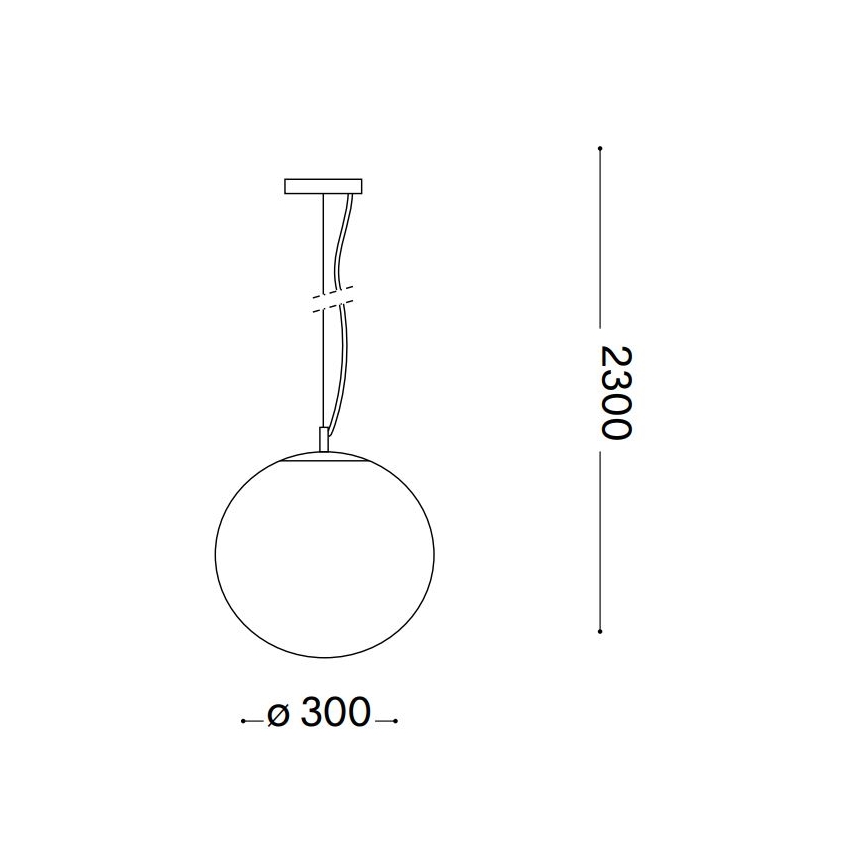Ideal Lux - Ljuskrona med textilsladd MAPA 1xE27/42W/230V diameter 30 cm genomskinlig