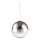 Ideal Lux - Ljuskrona med textilsladd MAPA 1xE27/42W/230V diameter 40 cm grå/rökig
