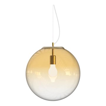 Ideal Lux - Ljuskrona med textilsladd MAPA 1xE27/42W/230V diameter 40 cm guld/rökig