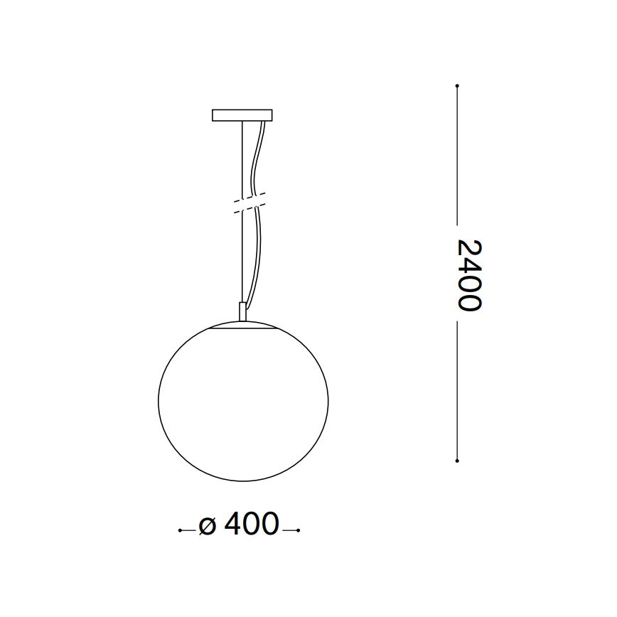 Ideal Lux - Ljuskrona med textilsladd MAPA 1xE27/42W/230V diameter 40 cm guld/rökig