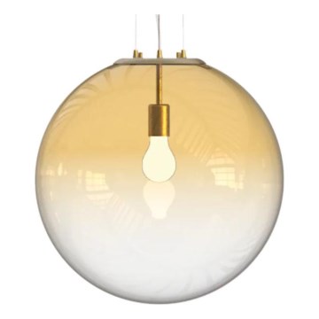 Ideal Lux - Ljuskrona med textilsladd MAPA 1xE27/42W/230V diameter 50 cm guld/rökig