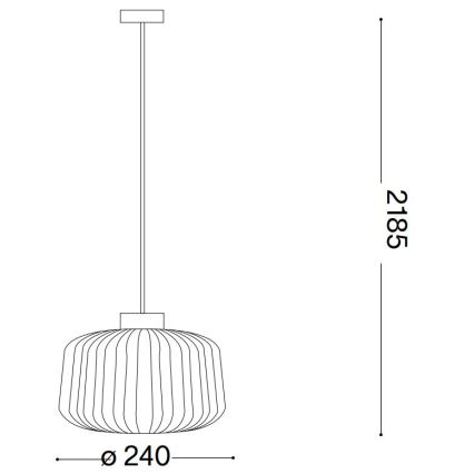 Ideal Lux - Ljuskrona med textilsladd MINT 1xE27/60W/230V diameter 24 cm genomskinlig