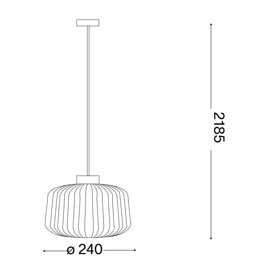 Ideal Lux - Ljuskrona med textilsladd MINT 1xE27/60W/230V diameter 24 cm genomskinlig