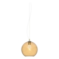Ideal Lux - Ljuskrona med textilsladd NEMO 1xE27/42W/230V diameter 20 cm beige