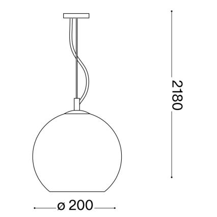 Ideal Lux - Ljuskrona med textilsladd NEMO 1xE27/42W/230V diameter 20 cm beige