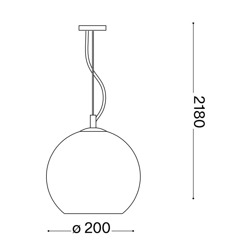 Ideal Lux - Ljuskrona med textilsladd NEMO 1xE27/42W/230V diameter 20 cm beige