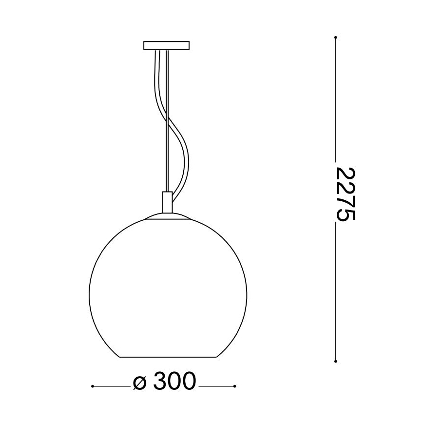 Ideal Lux - Ljuskrona med textilsladd NEMO 1xE27/42W/230V diameter 30 cm beige