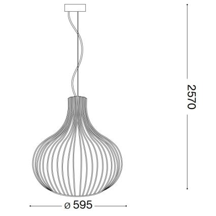 Ideal Lux - Ljuskrona med textilsladd ONION 1xE27/60W/230V diameter 59,5 cm