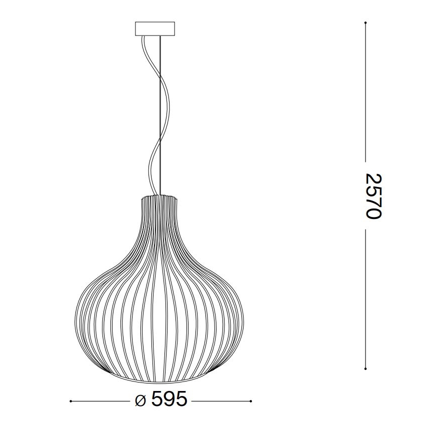 Ideal Lux - Ljuskrona med textilsladd ONION 1xE27/60W/230V diameter 59,5 cm