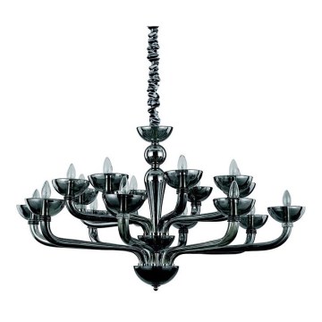 Ideal Lux - Ljuskrona på kedja CASANOVA 16xE14/40W/230V diameter 120 cm grå