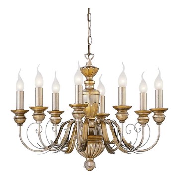 Ideal Lux - Ljuskrona på kedja FIRENZE 8xE14/40W/230V diameter 64 cm guld
