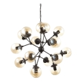 Ideal Lux - Ljuskrona på kedja KEPLER 18xE27/42W/230V diameter 69 cm svart/rökig
