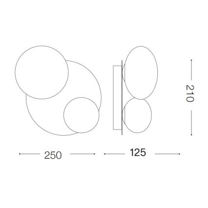 Ideal Lux - NINFEA LED-vägglampa 2xG9/3W/230V, guld