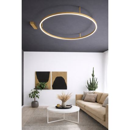 Ideal Lux - LED taklampa ORACLE SLIM LED/37W/230V 3000K CRI 90 Ø 70 cm guld