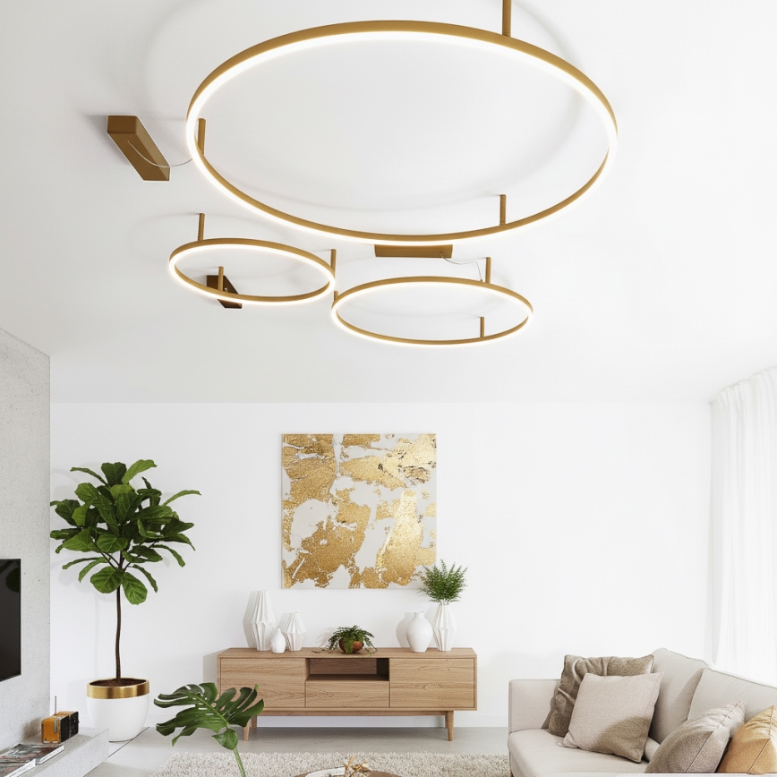 Ideal Lux - LED taklampa ORACLE SLIM LED/37W/230V 3000K CRI 90 Ø 70 cm guld