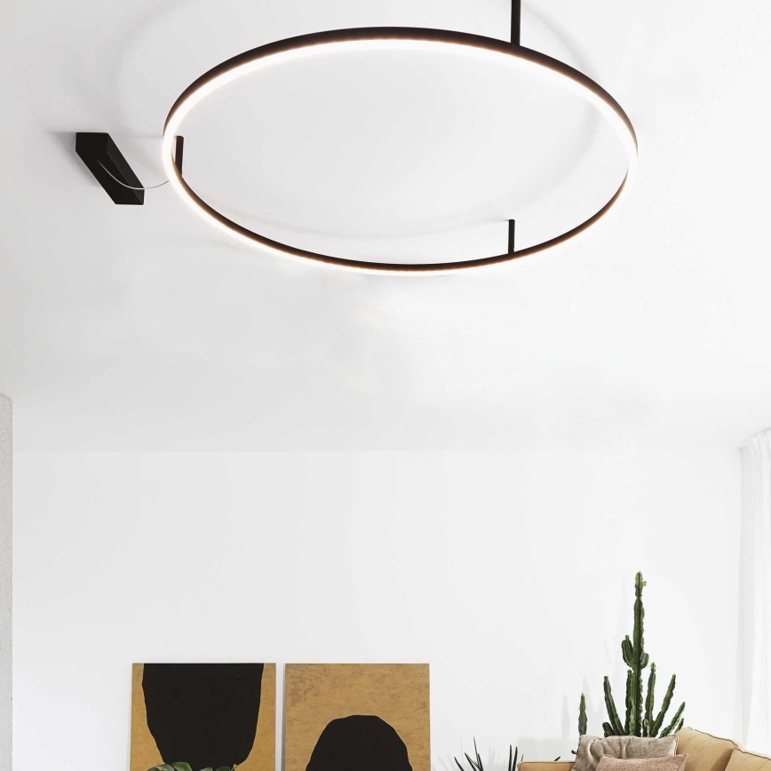Ideal Lux - LED-taklampa ORACLE SLIM LED/37W/230V 3000K CRI 90 Ø 70 cm svart
