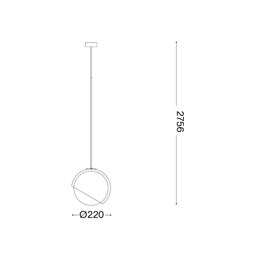 Ideal Lux - Pendel med kabel BLOOM 1xE27/42W/230V Ø 22 cm guld/rökbeige