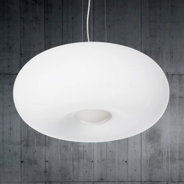 Ideal Lux - Pendel med kabel ULISSE 3xE27/60W/230V Ø 42 cm vit